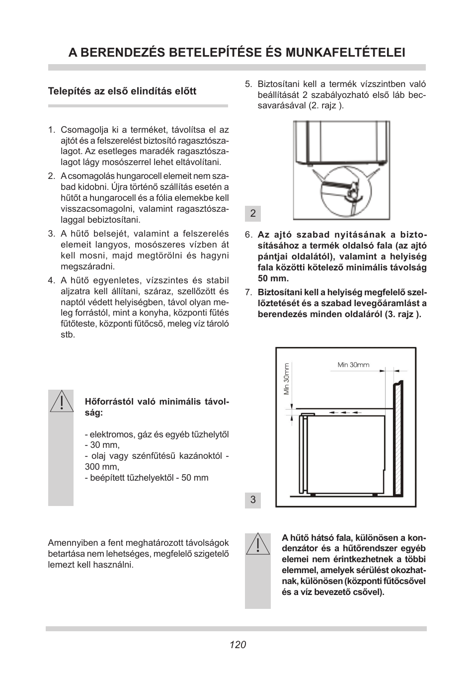 A berendezés betelepítése és munkafeltételei | AMICA KB 15340 W DE User Manual | Page 120 / 192