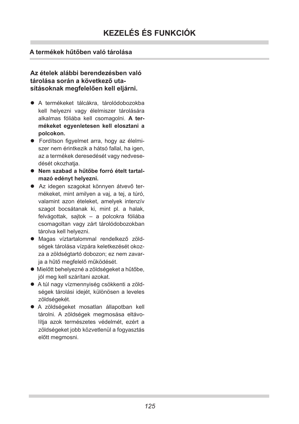 Kezelés és funkciók | AMICA KB 15340 W DE User Manual | Page 125 / 192