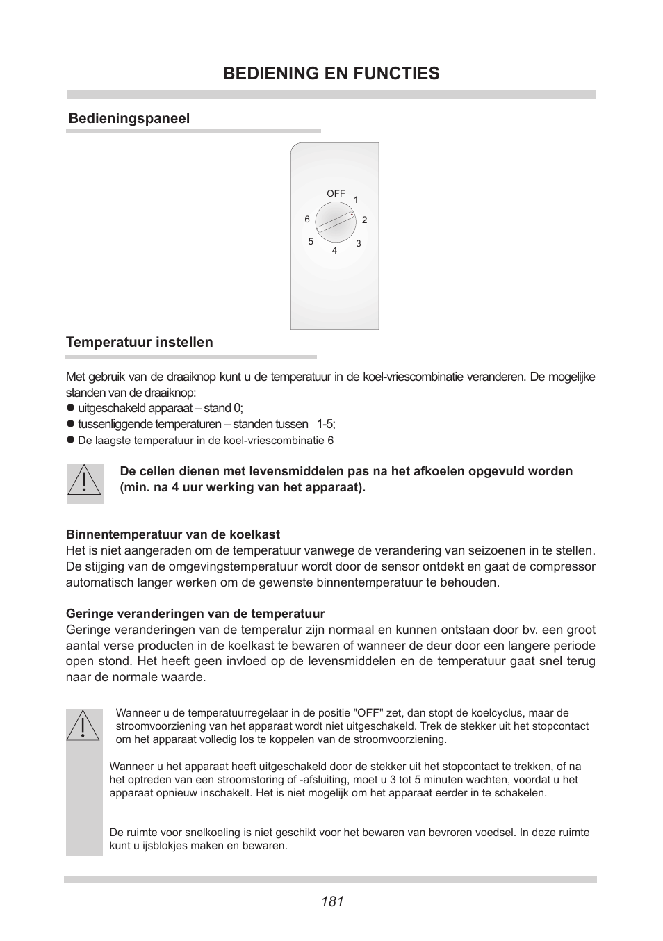 Bediening en functies | AMICA KB 15340 W DE User Manual | Page 181 / 192