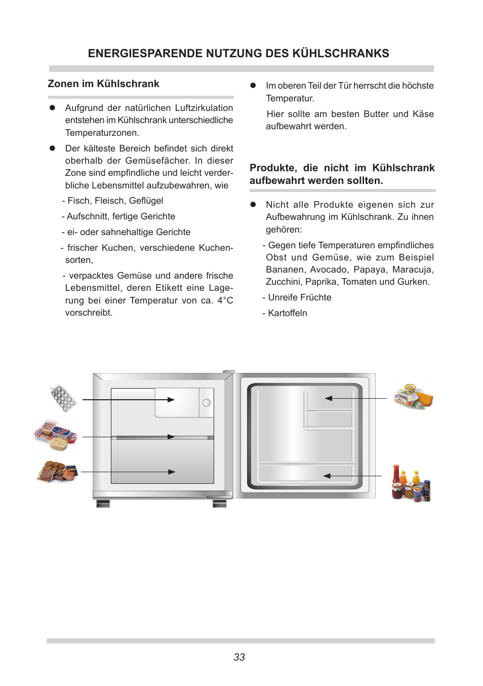 Energiesparende nutzung des kühlschranks | AMICA KB 15340 W DE User Manual | Page 33 / 192