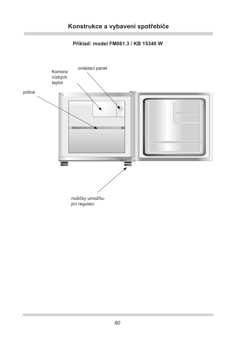 Konstrukce a vybavení spotřebiče | AMICA KB 15340 W DE User Manual | Page 60 / 192