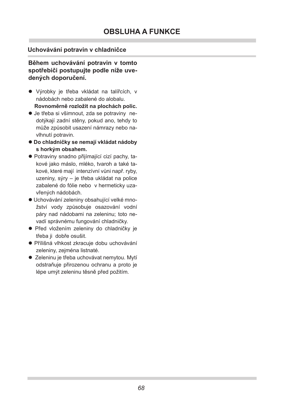 Obsluha a funkce | AMICA KB 15340 W DE User Manual | Page 68 / 192