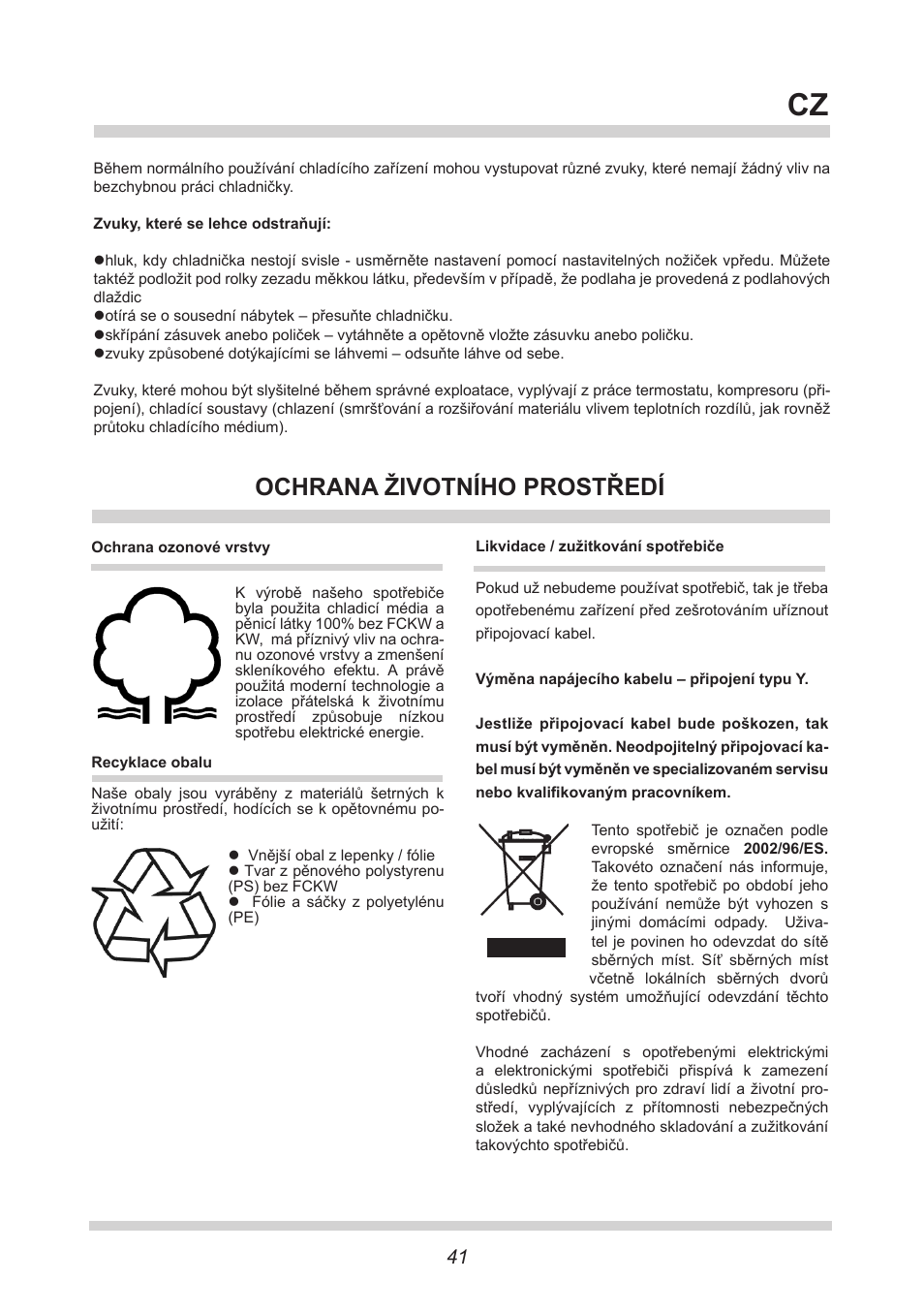 Ochrana životního prostředí | AMICA GS 15424 W DE User Manual | Page 41 / 60