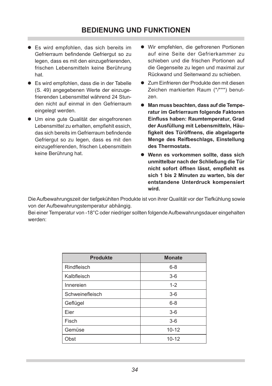 Bedienung und funktionen | AMICA EKGC 16167 DE User Manual | Page 34 / 172