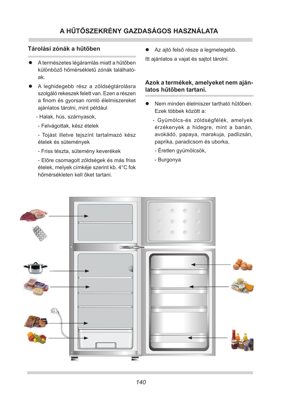 A hűtőszekrény gazdaságos használata | AMICA EKGC 16166 DE User Manual | Page 140 / 172