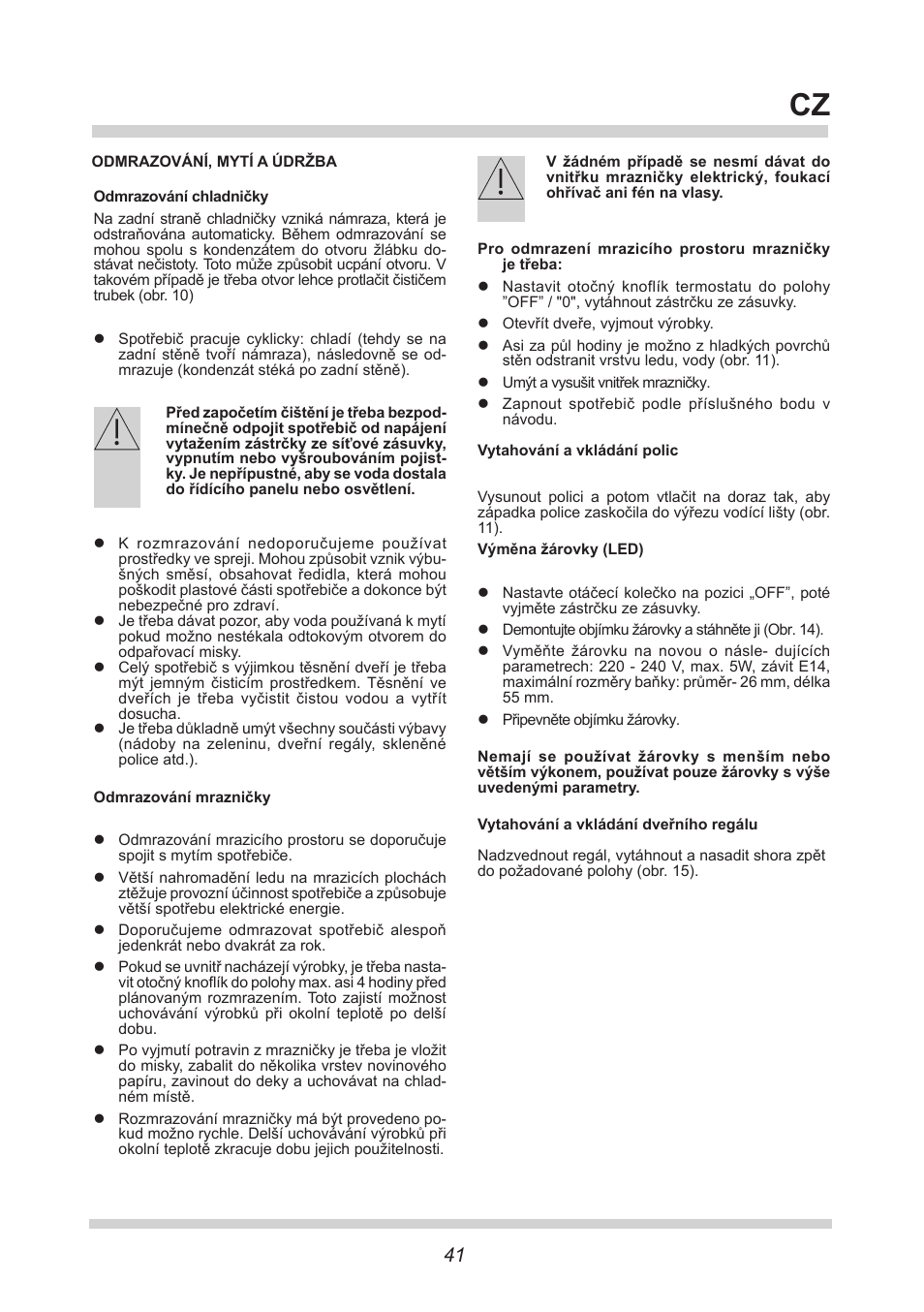 AMICA KGC 15425 W DE User Manual | Page 41 / 66