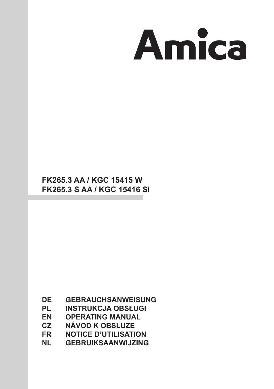 AMICA FK265.3 S AA / KGC 15416 Si User Manual | 76 pages
