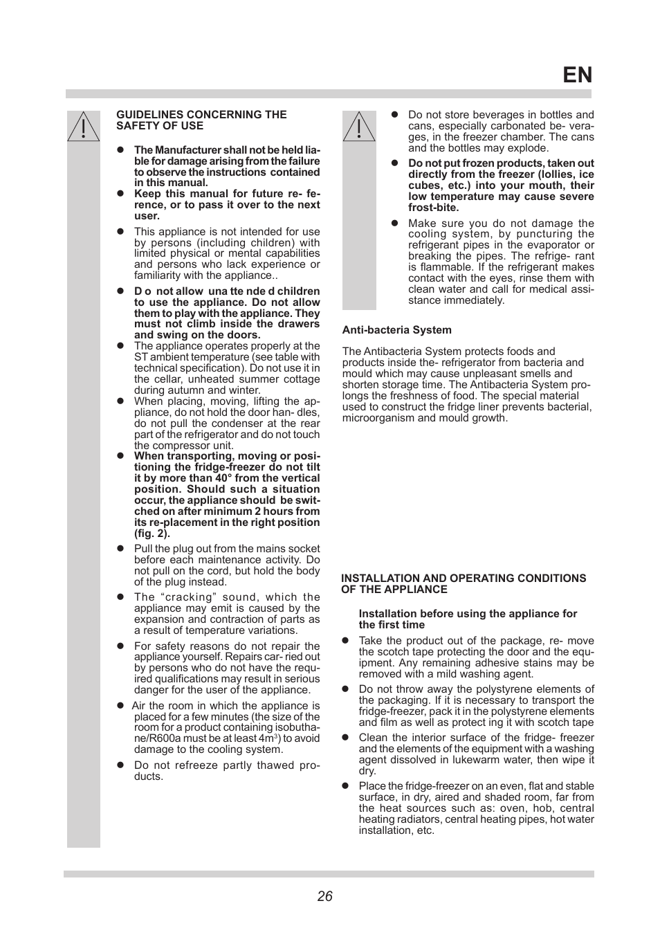 AMICA FK265.3 S AA / KGC 15416 Si User Manual | Page 26 / 76