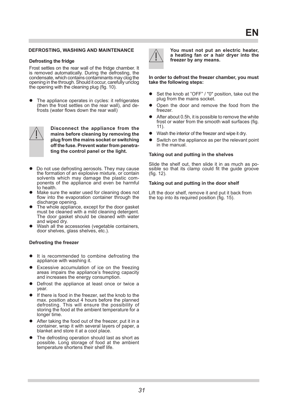 AMICA FK265.3 S AA / KGC 15416 Si User Manual | Page 31 / 76