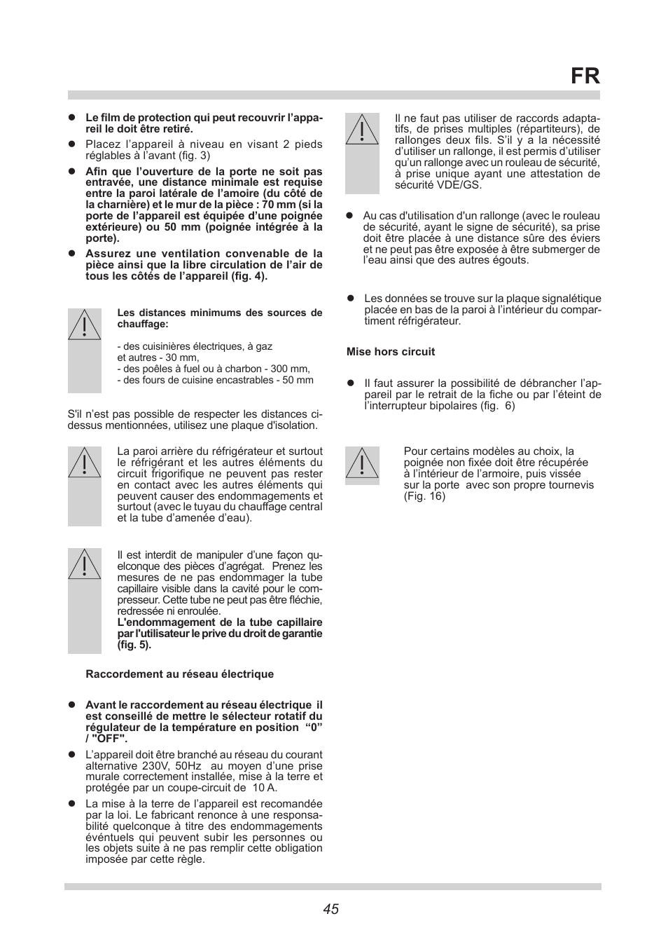 AMICA FK265.3 S AA / KGC 15416 Si User Manual | Page 45 / 76