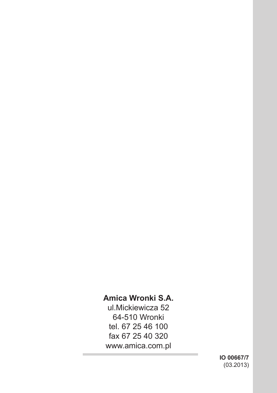AMICA FK265.3 S AA / KGC 15416 Si User Manual | Page 76 / 76