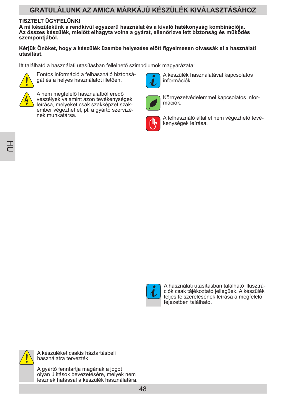 AMICA FD228.3AA User Manual | Page 48 / 72