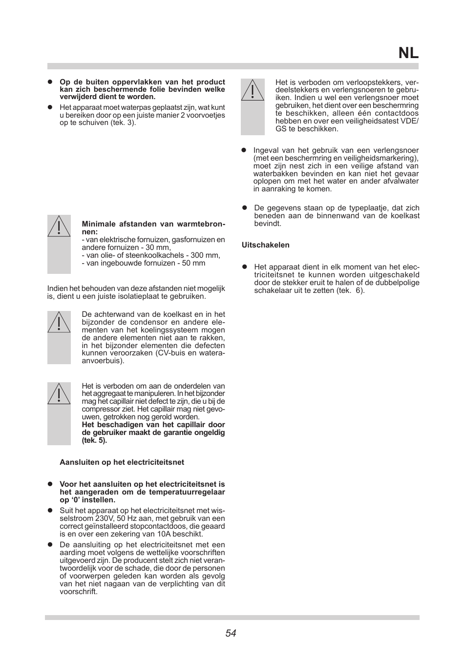 AMICA BK313.3 AA / EKGC 16177 User Manual | Page 54 / 72