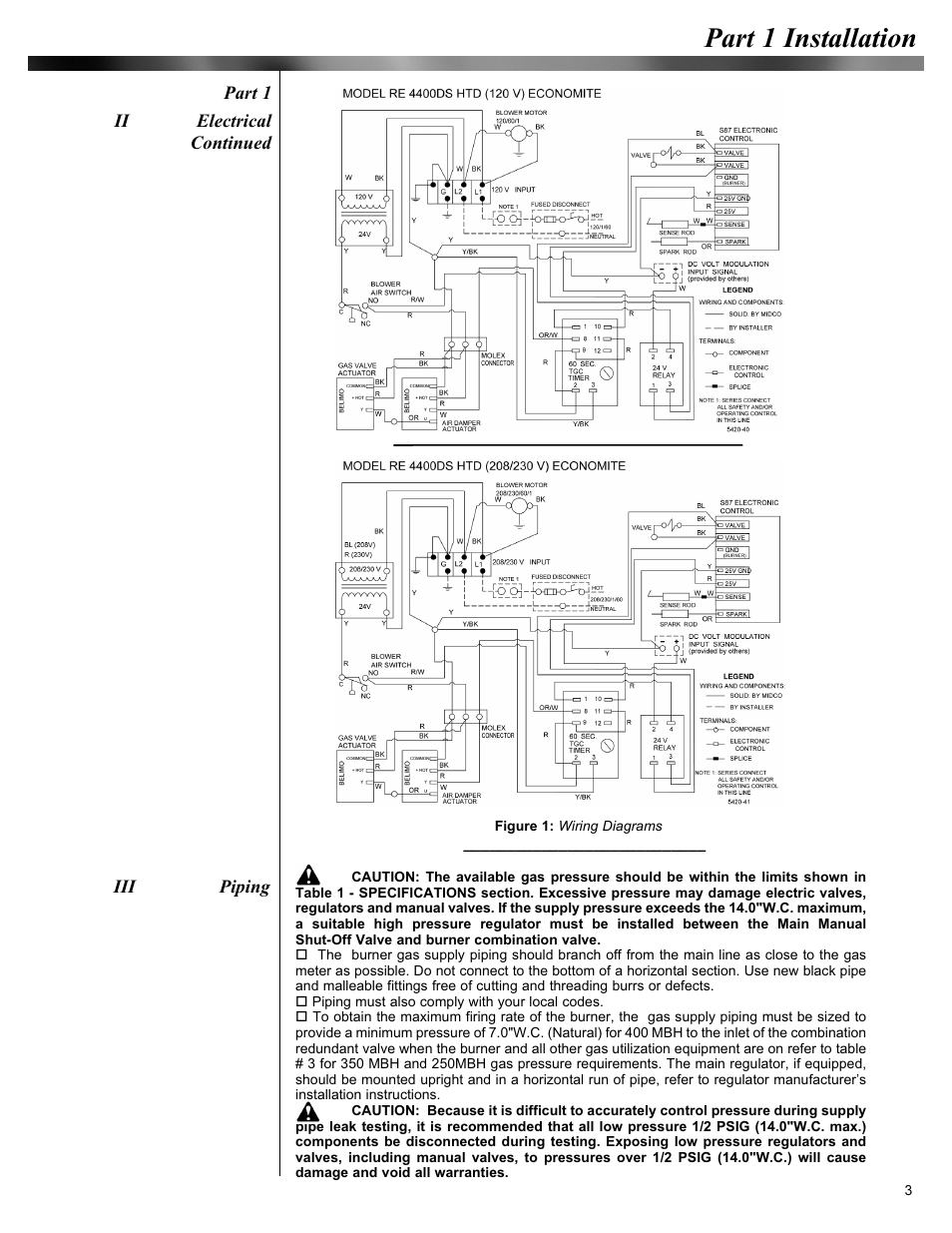 Part 1 installation | Midco Economite RE4400DS HTD User Manual | Page 3 / 8