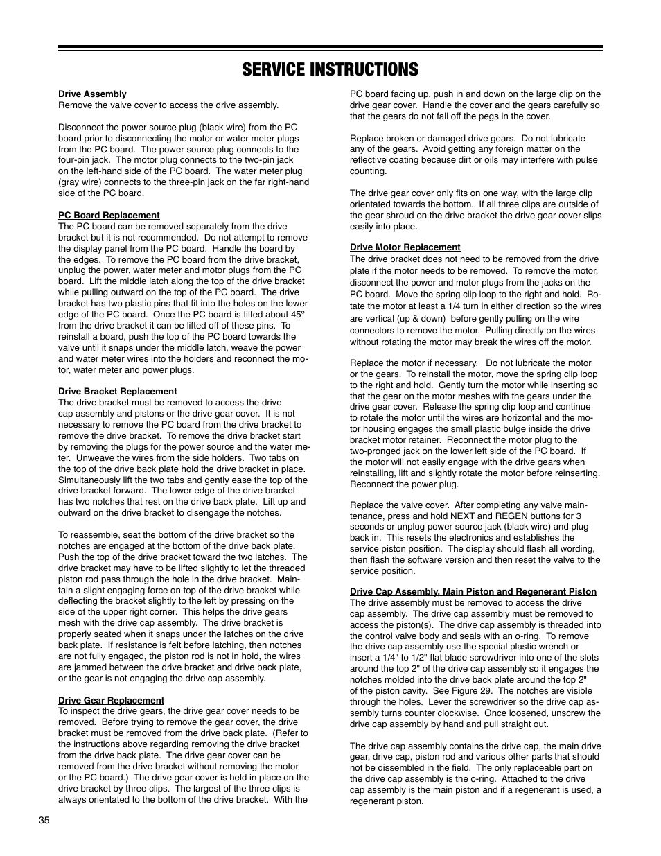 Service instructions | Hellenbrand H-125 Series User Manual | Page 35 / 40
