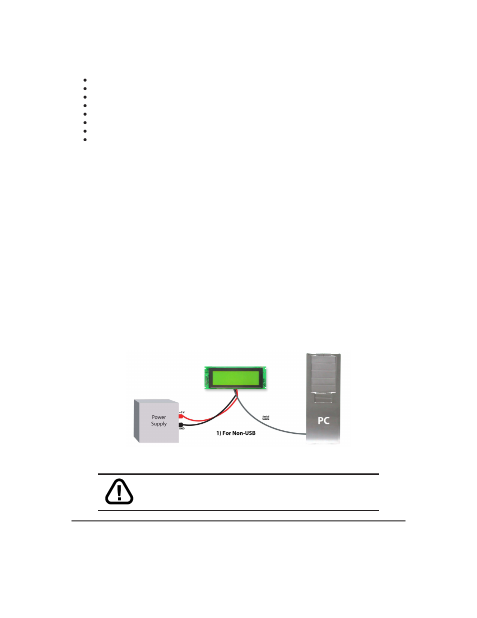 4 connecting to a pc | Matrix Orbital GLT240128 Legacy User Manual | Page 9 / 70