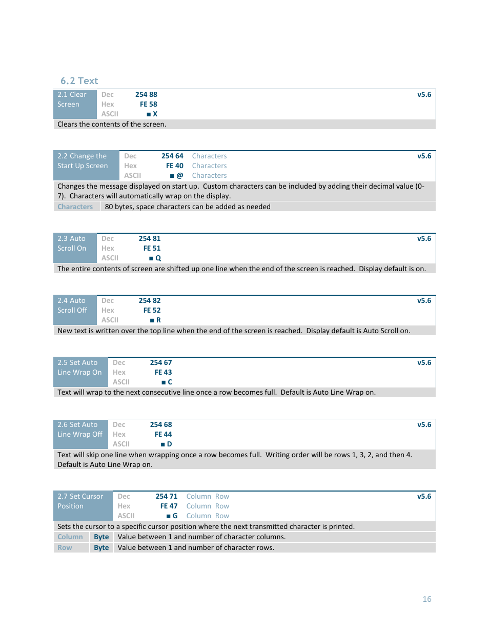 2 text | Matrix Orbital LK202-25 User Manual | Page 20 / 42