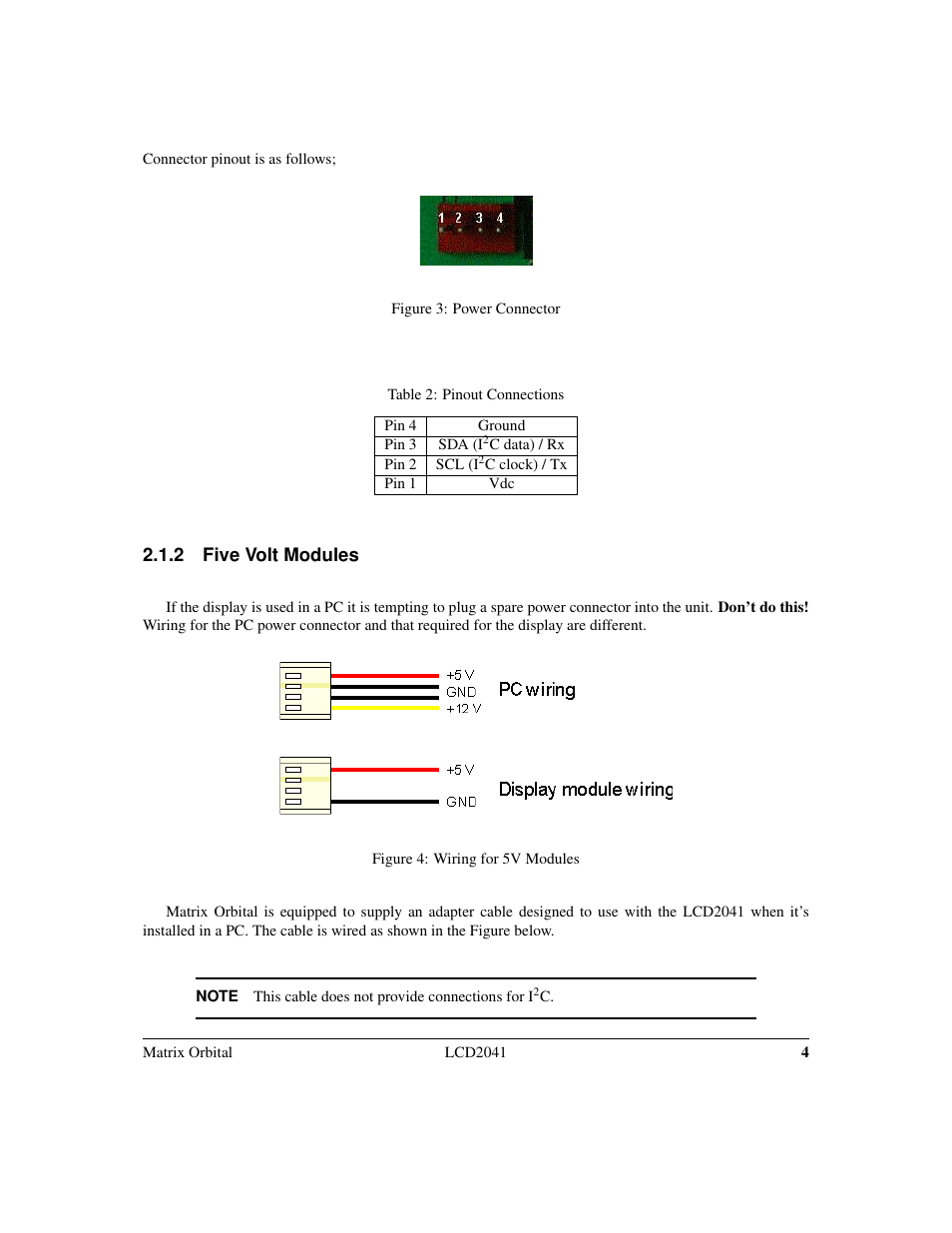 Matrix Orbital LCD2041 Legacy User Manual | Page 7 / 33