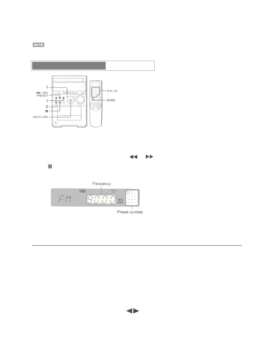 Presetting stations, Preset number tuning | Aiwa XR-M55 User Manual | Page 13 / 35