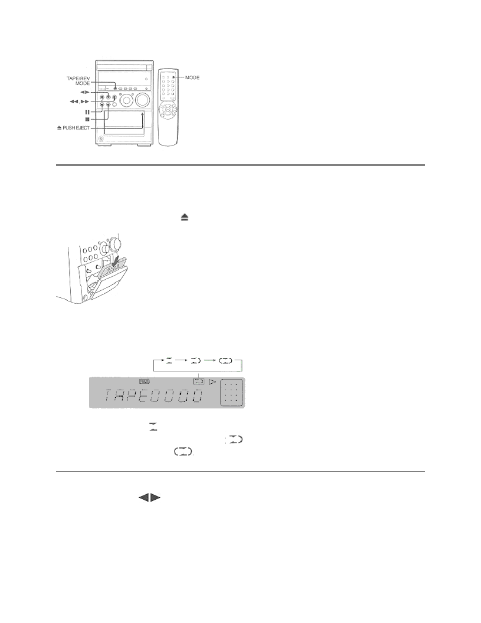 Inserting a tape, Playing back a tape | Aiwa XR-M55 User Manual | Page 18 / 35