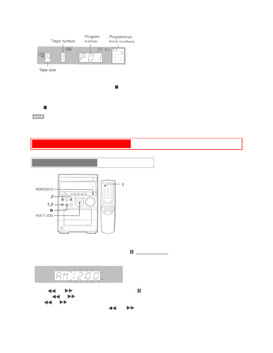 Clock and timer pg. 15, Setting the clock | Aiwa XR-M55 User Manual | Page 25 / 35