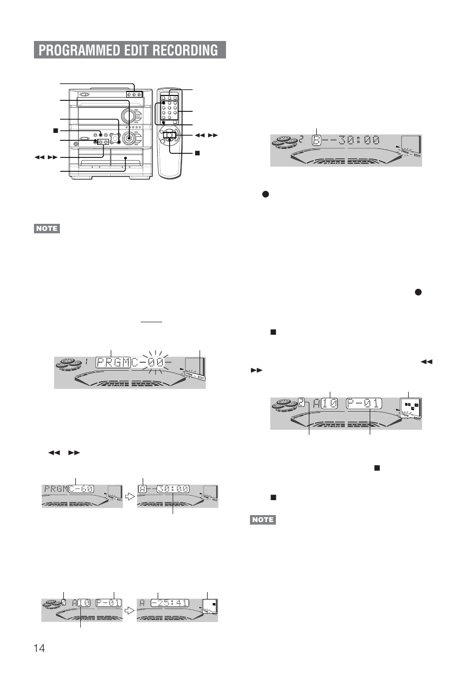 Programmed edit recording | Aiwa DINA Z-A60 User Manual | Page 14 / 20