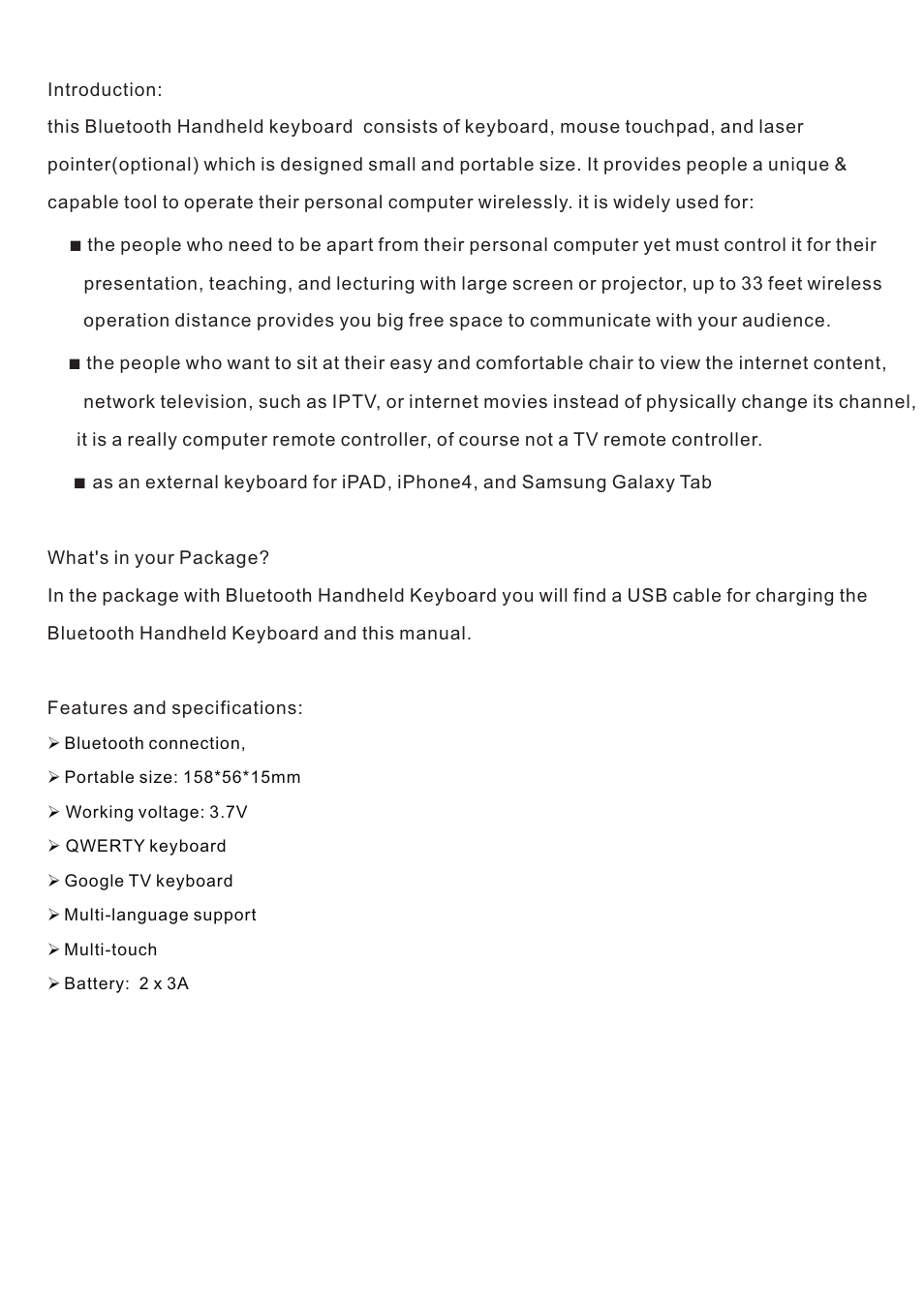 iPazzPort KP-810-19BTT User Manual | Page 2 / 12