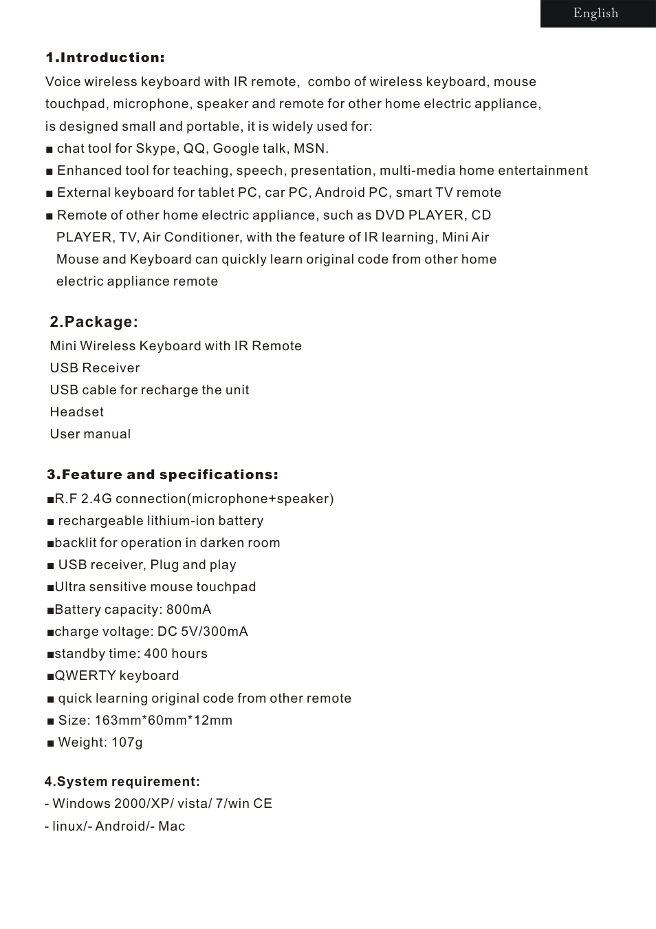 页面 2 | iPazzPort KP-810-18V User Manual | Page 2 / 14