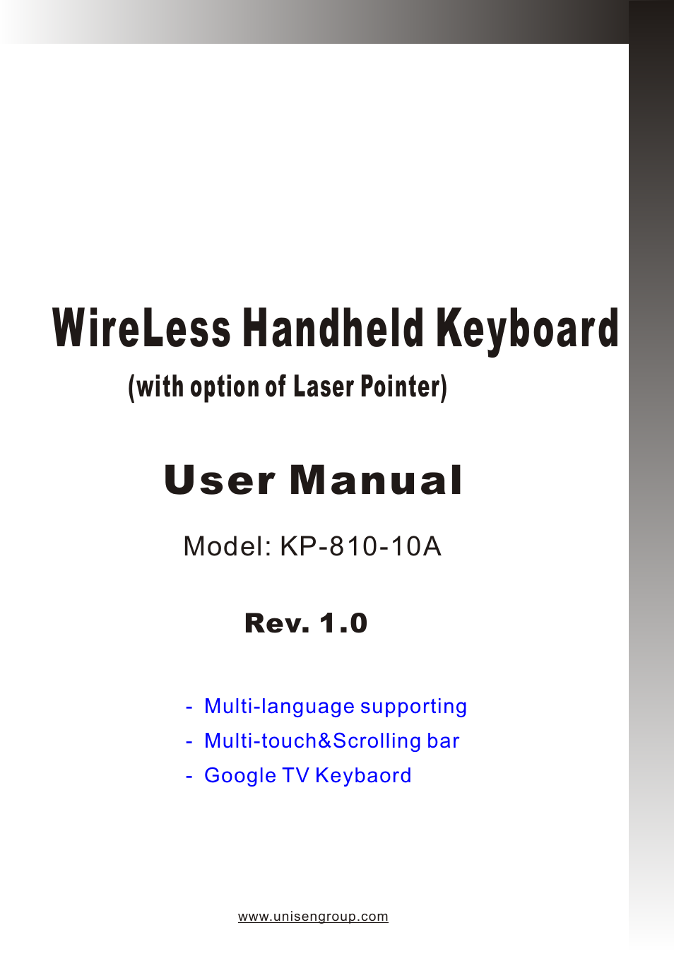 iPazzPort KP-810-10A User Manual | 17 pages