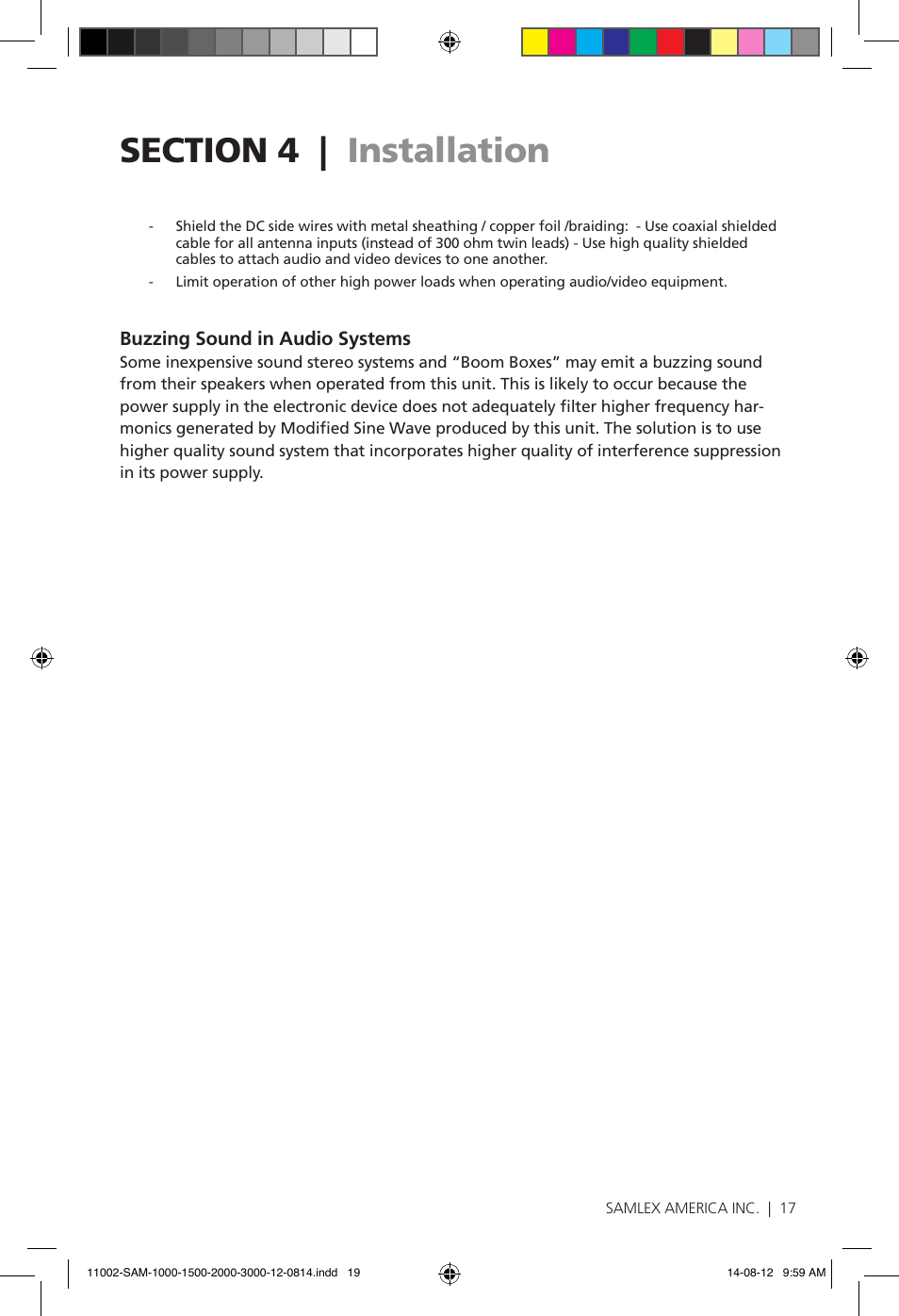 Samlex America SAM-3000-12 User Manual | Page 19 / 32