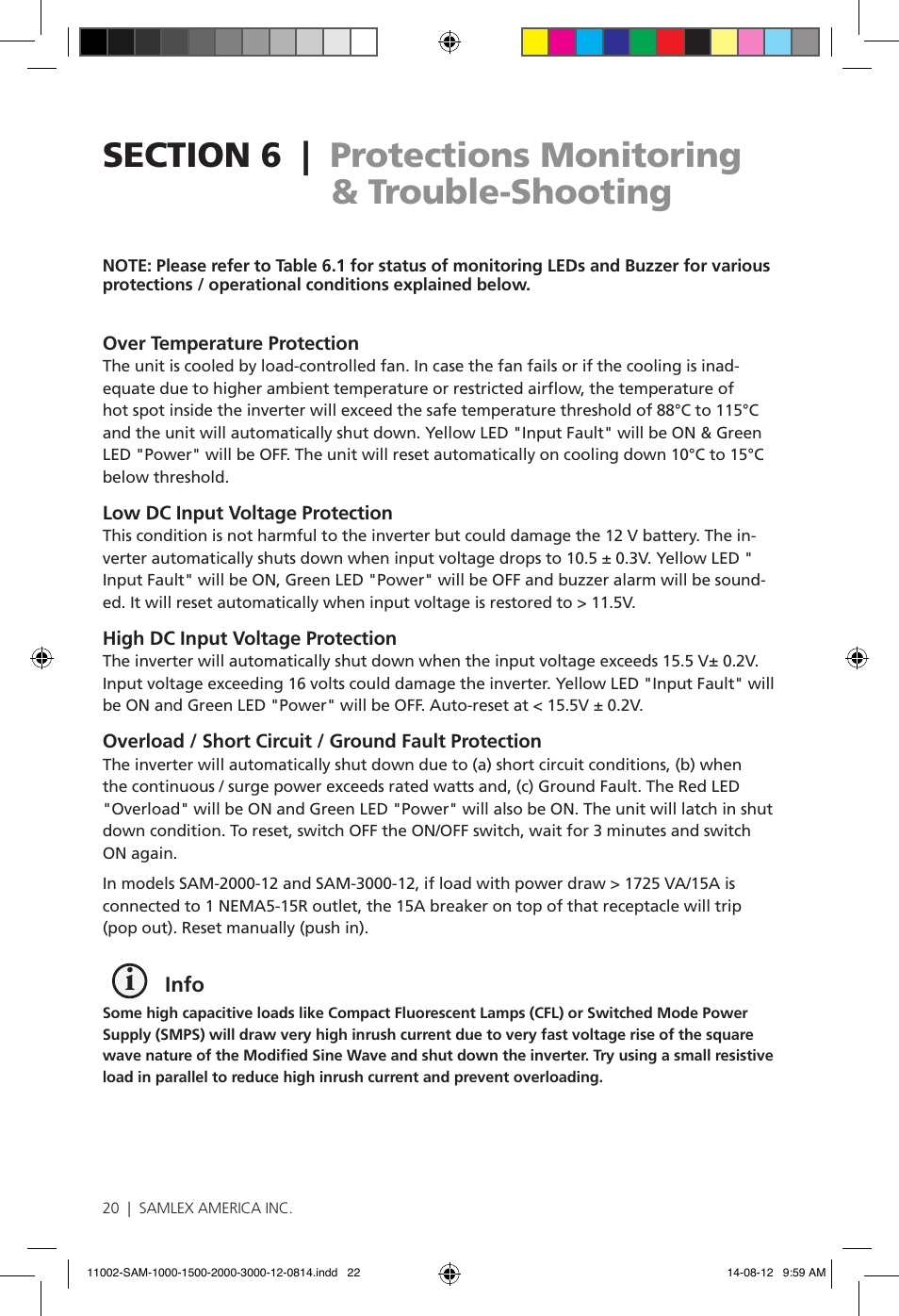 Samlex America SAM-3000-12 User Manual | Page 22 / 32