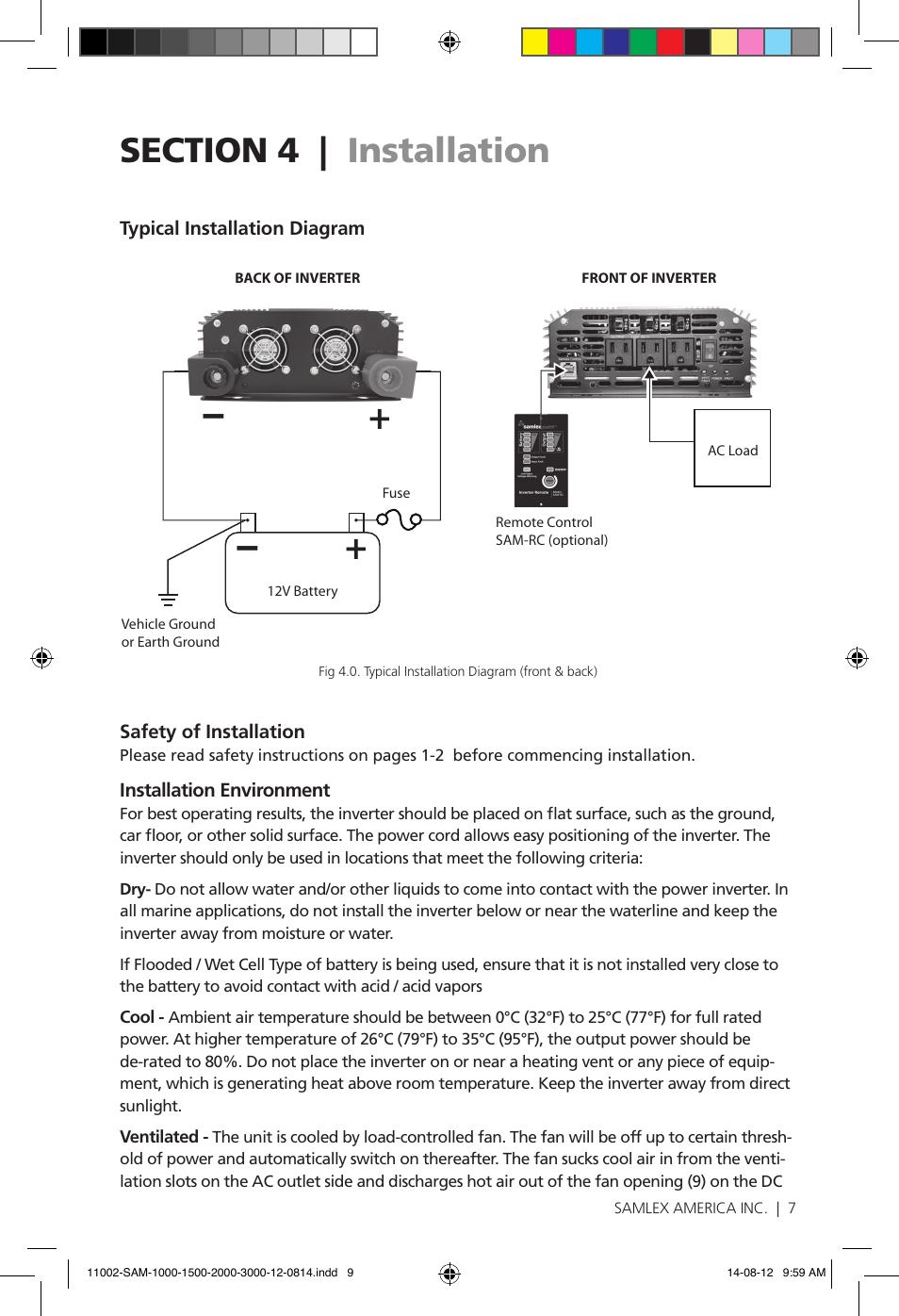 Samlex America SAM-3000-12 User Manual | Page 9 / 32