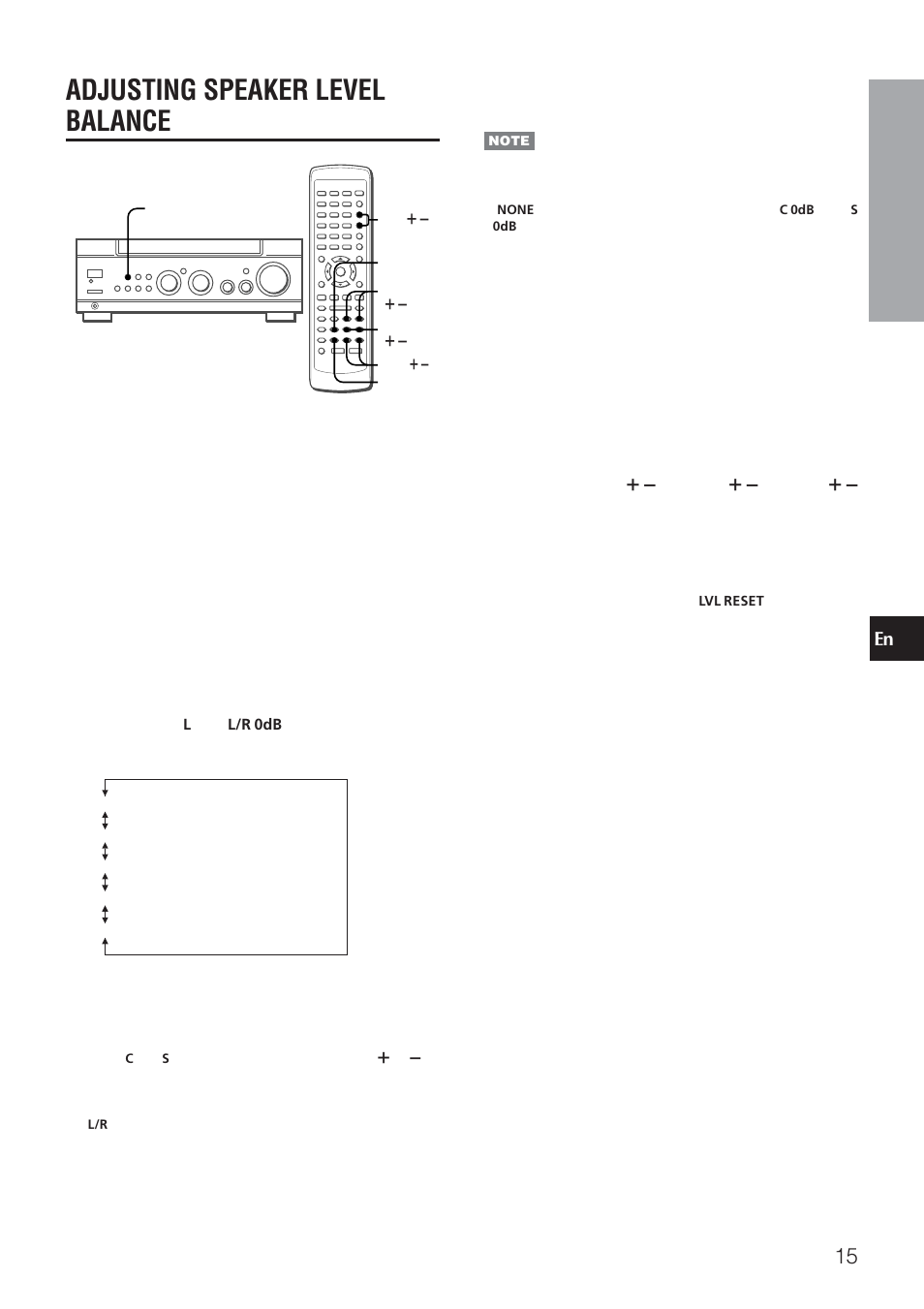 Adjusting speaker level balance, Changing speaker volume temporarily | Aiwa AV-NW30 User Manual | Page 15 / 20
