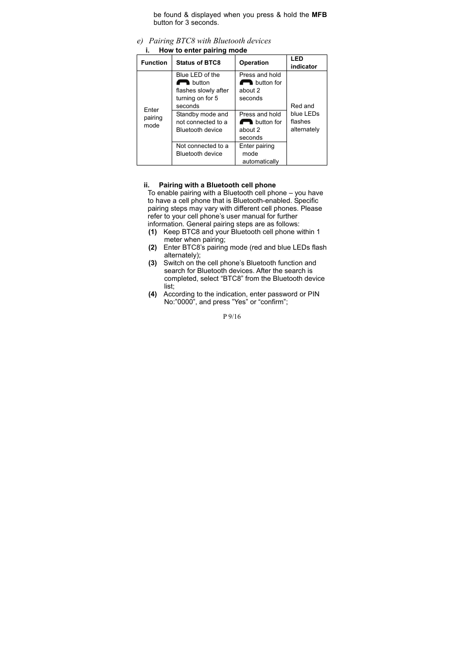 Kinivo BTC8 Bluetooth FM Transmitter User Manual | Page 11 / 18