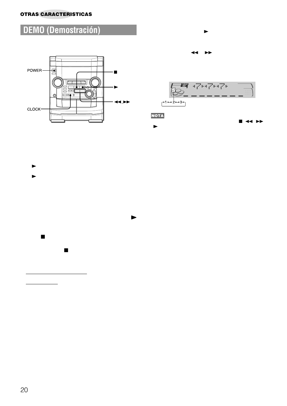 Demo (demostración) | Aiwa NSX-AJ50 User Manual | Page 43 / 68