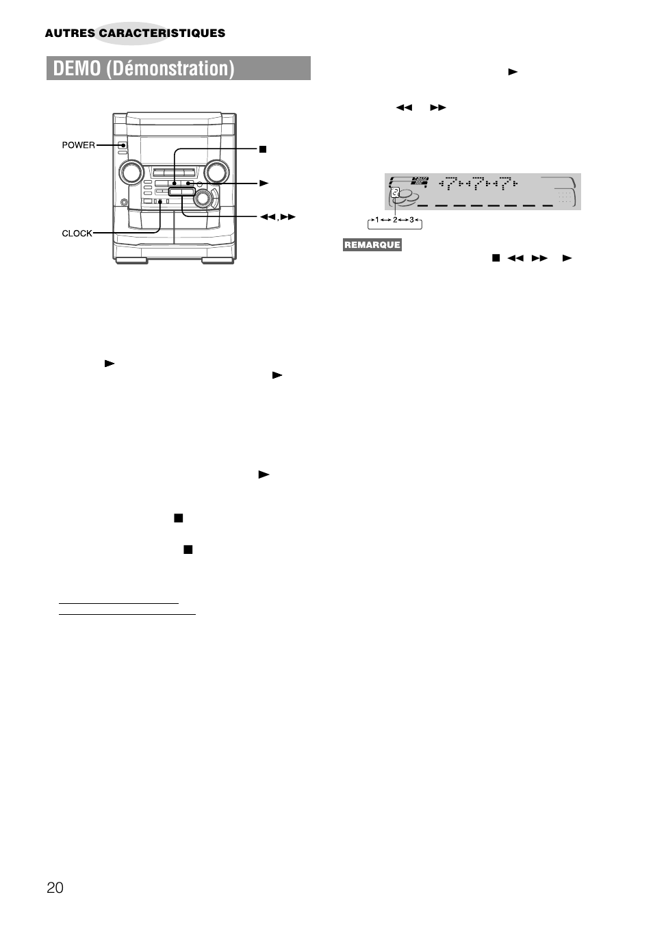 Demo (démonstration) | Aiwa NSX-AJ50 User Manual | Page 65 / 68