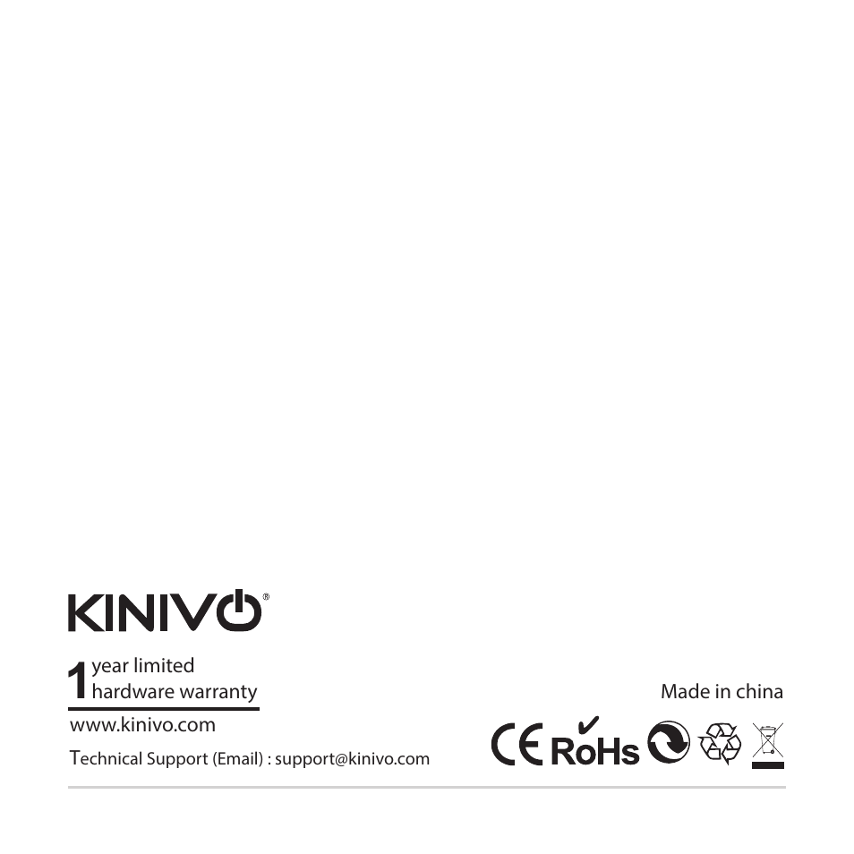 Kinivo BTK330 Bluetooth Wireless Keyboard User Manual | Page 14 / 14