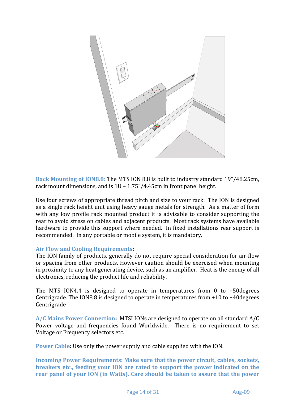 Media Technology Systems ION8.8 User Manual | Page 14 / 31