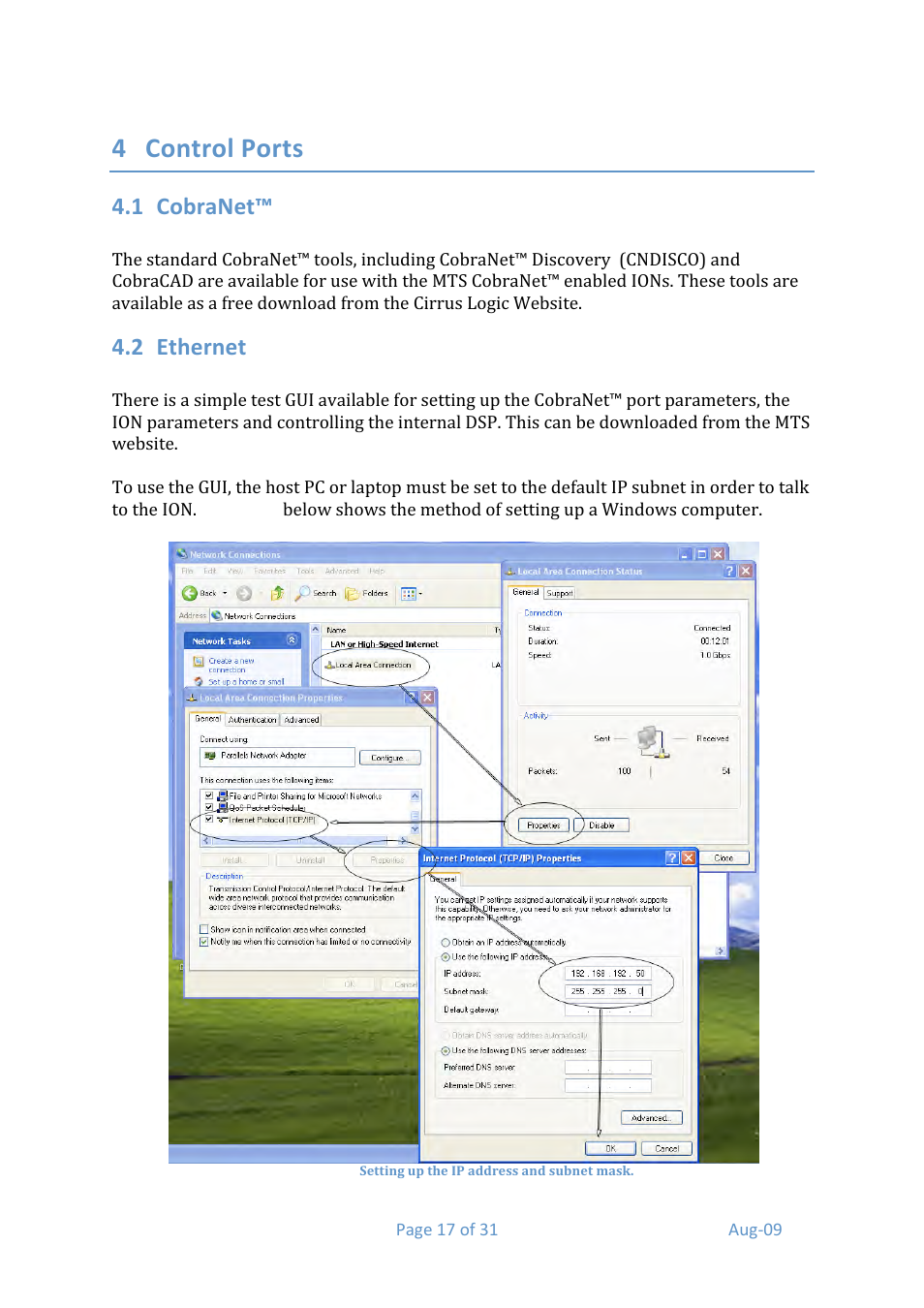 4 control ports, 1 cobranet, 2 ethernet | Media Technology Systems ION8.8 User Manual | Page 17 / 31