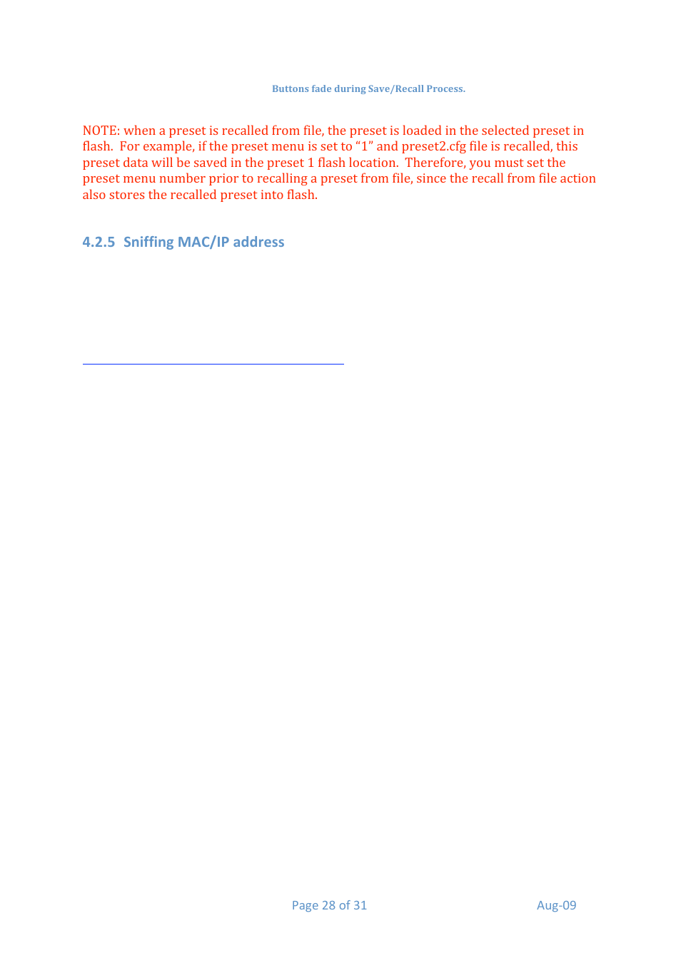 5 sniffing mac/ip address | Media Technology Systems ION8.8 User Manual | Page 28 / 31