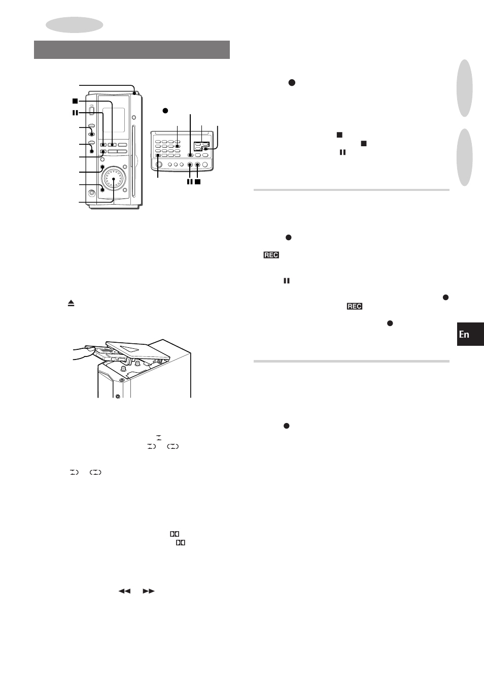 Basic recording, Inserting blank spaces | Aiwa XR-MS3 User Manual | Page 15 / 68