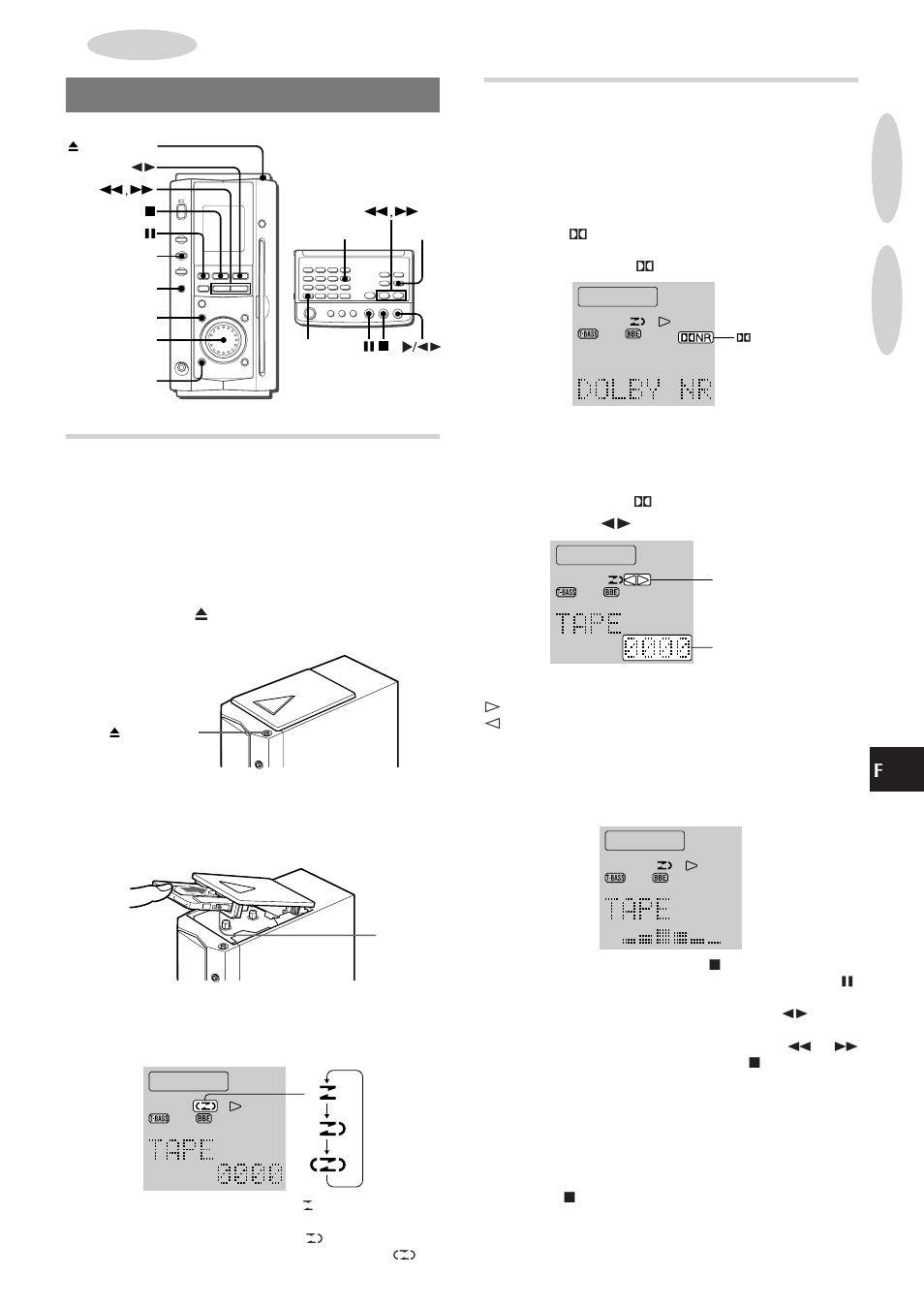 Opérations de base, Chargement d'une cassette, Lecture d'une cassette | Aiwa XR-MS3 User Manual | Page 55 / 68