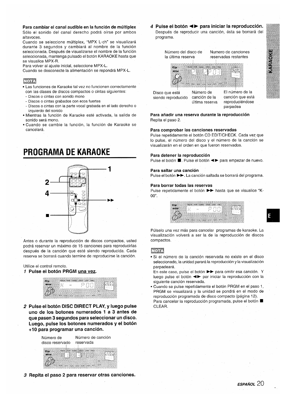 Programa de karaoke | Aiwa CX-NA71 User Manual | Page 47 / 80