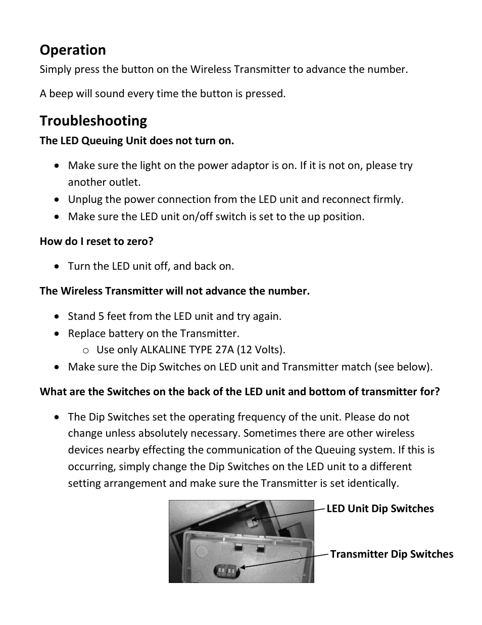 Operation, Troubleshooting | Pro-Lite DIGI-Q User Manual | Page 6 / 7