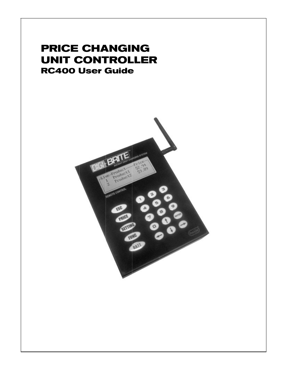 Pro-Lite Gas Pricers User Manual | 12 pages