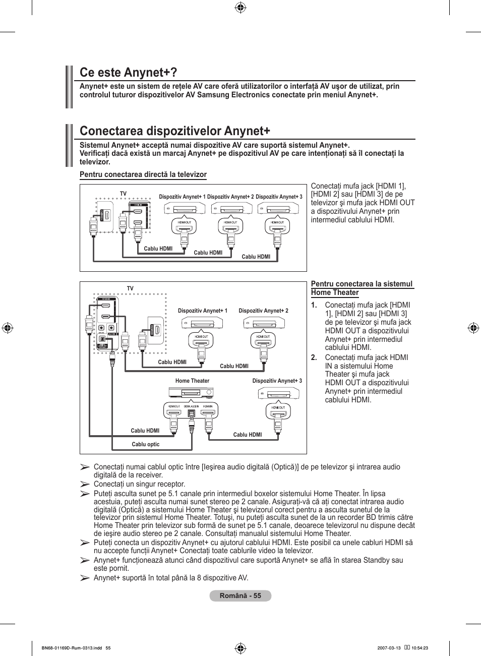 Ce este anynet, Conectarea dispozitivelor anynet | Samsung LE40R88BD User Manual | Page 553 / 560