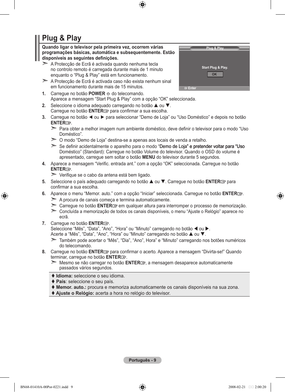 Plug & play | Samsung LE46A551P2R User Manual | Page 325 / 629