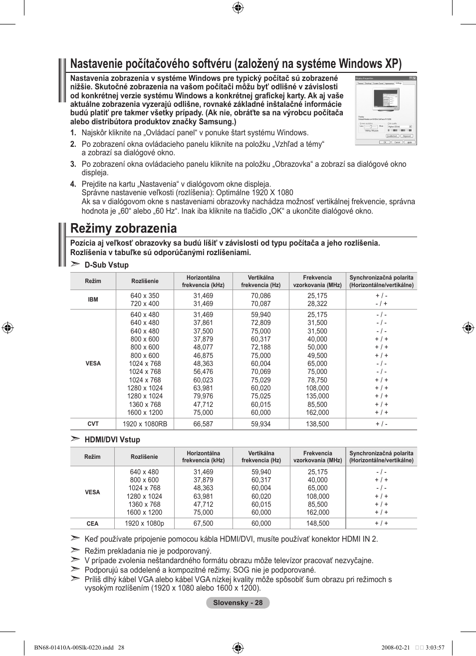 Režimy zobrazenia | Samsung LE46A551P2R User Manual | Page 552 / 629