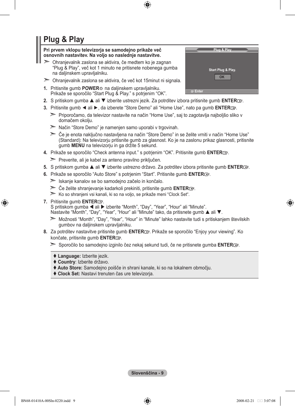 Plug & play | Samsung LE46A551P2R User Manual | Page 585 / 629