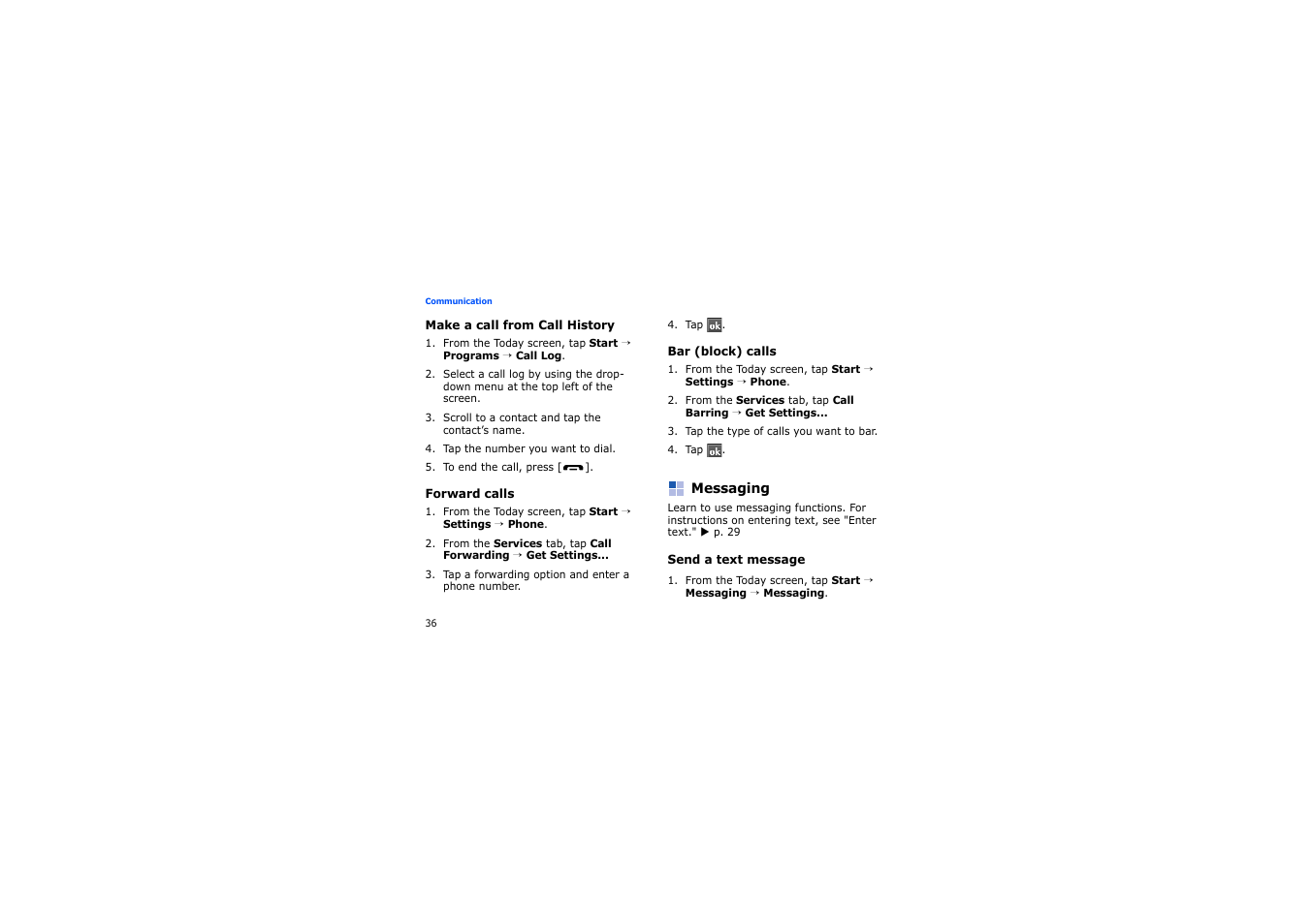 Messaging | Samsung SGH-i900 User Manual | Page 38 / 110